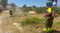 Murcia pone a punto la Rambla del Garruchal para retirar maleza y evitar tapones ante las próximas lluvias