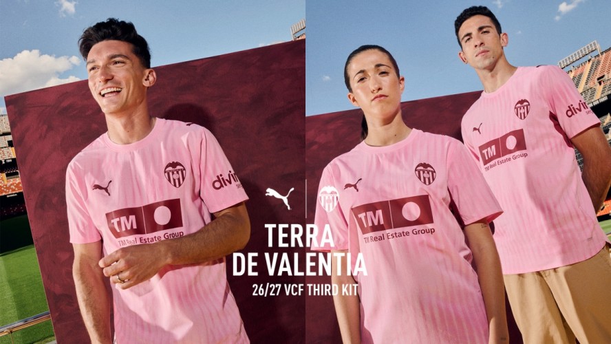 El Valencia CF presenta la tercera equipación para la temporada 2026-27