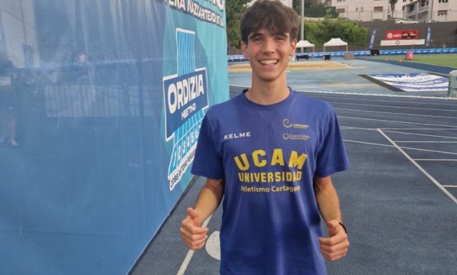 Ginés Doménech, del UCAM Cartagena, renueva el récord sub-20 de 1.500 metros 