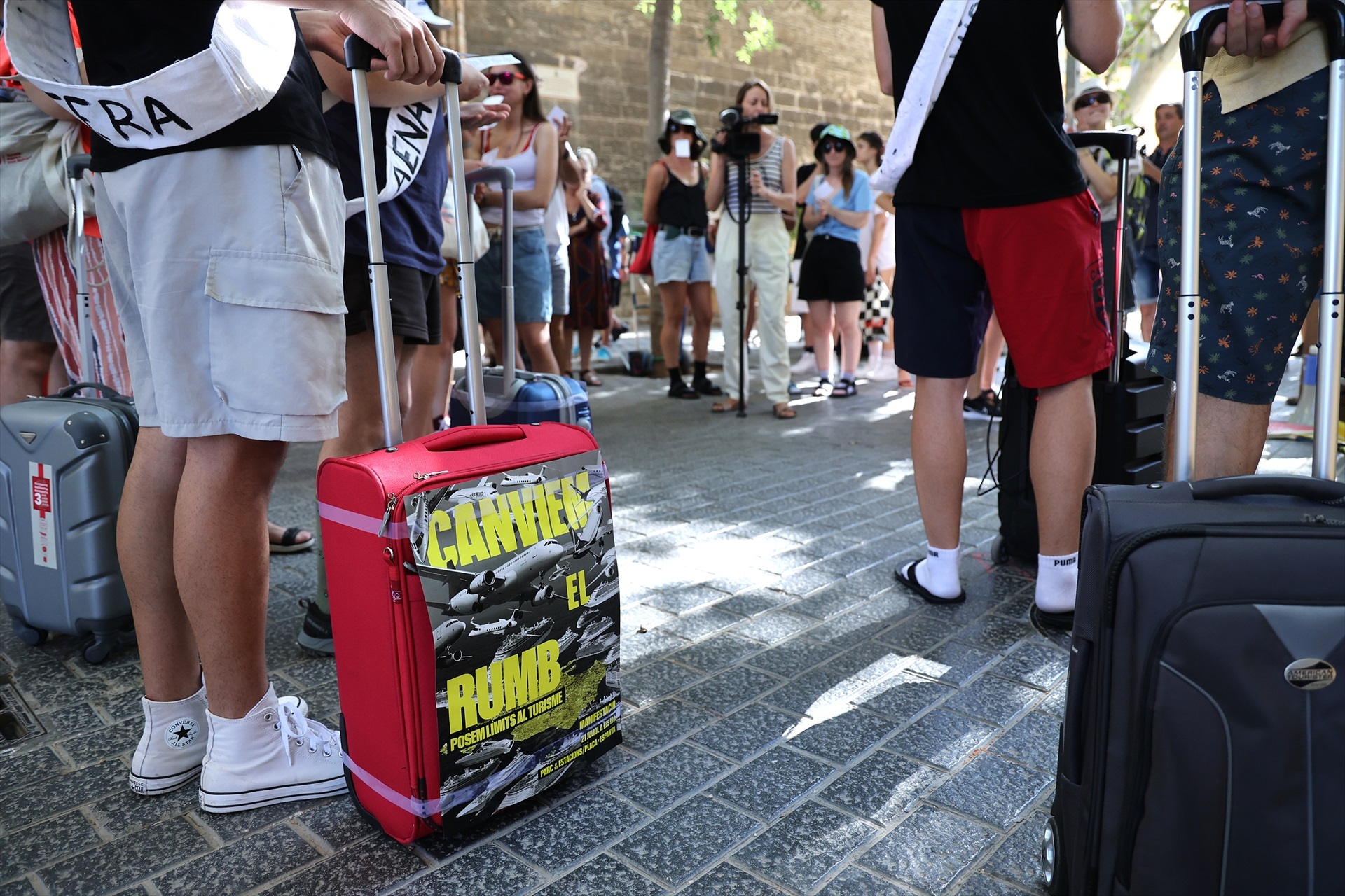 Protestas en Mallorca por el turismo masificado. Foto: EP/Isaac Buj - 