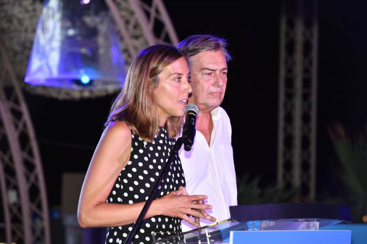Conchita Lucas y Enrique Lucas en el 10 aniversario de Alicante Plaza. 