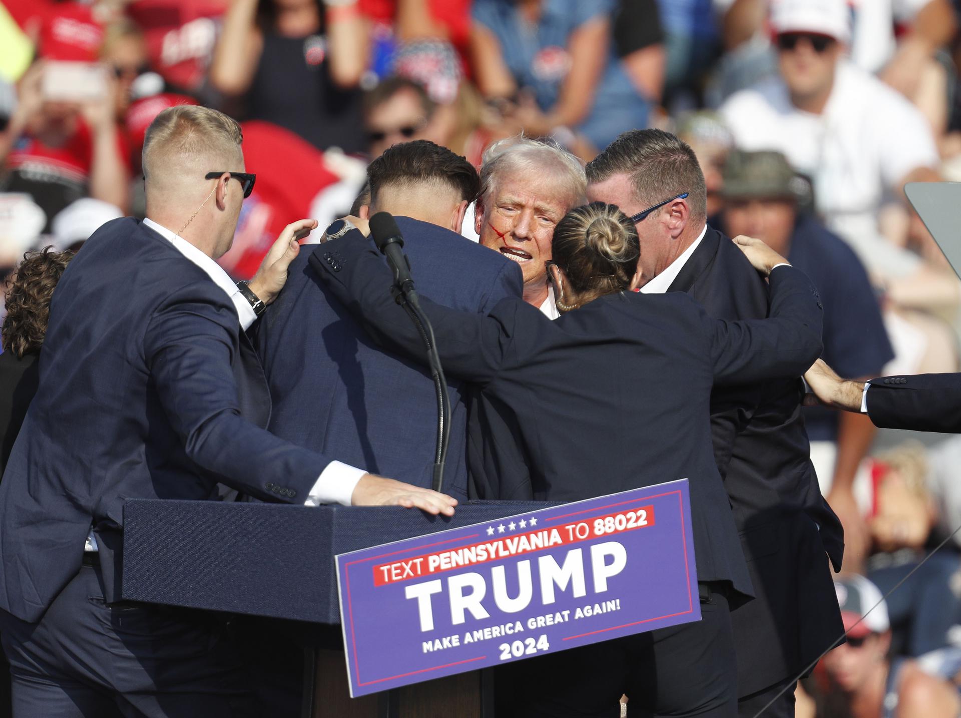 Donald Trump, herido en un atentado durante un mitin
