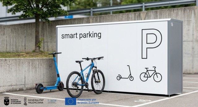 Burriana contará con aparcamientos inteligentes para bicicletas y patinetes en la plaza de la estación