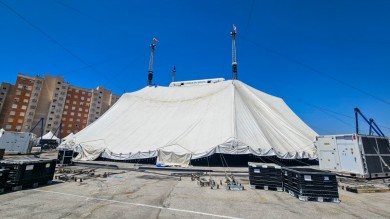El Circo del Sol levanta su gran carpa en Alicante: 25 metros de altura para más de un mes de funciones