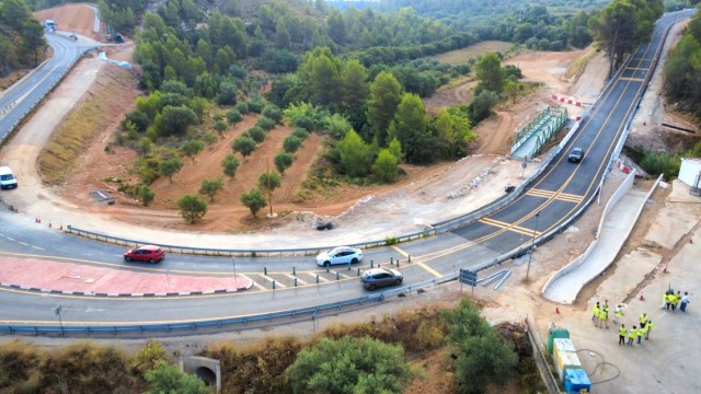 La Diputación vuelve a conectar Buñol y Alborache mientras avanzan las obras de renovación integral de la CV-425