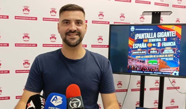 Aspe volverá a instalar una pantalla gigante para seguir la semifinal del Mundial de la Selección Española