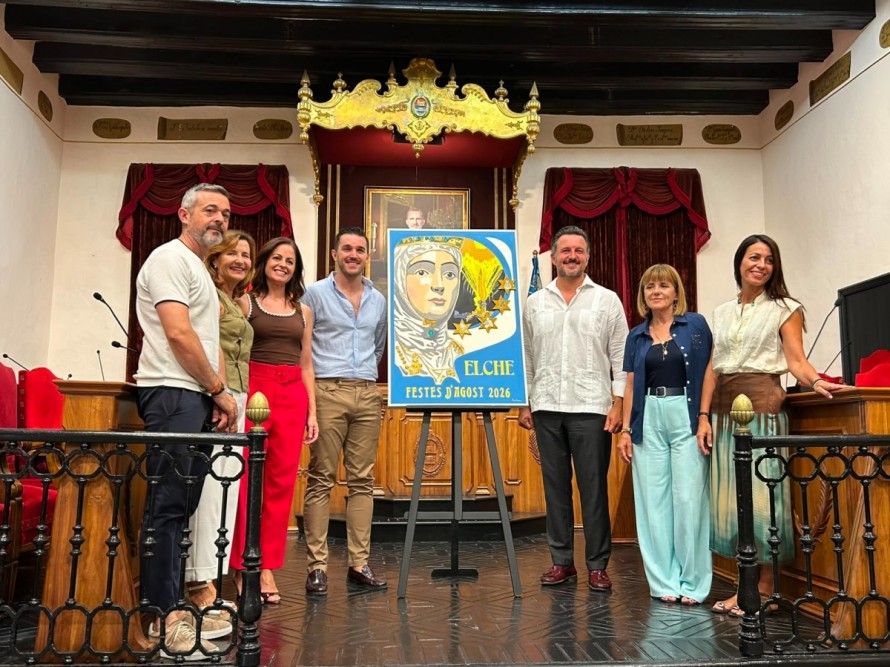 Así es el cartel anunciador de Festes d'Elx 2026, obra del artista Fran Segura
