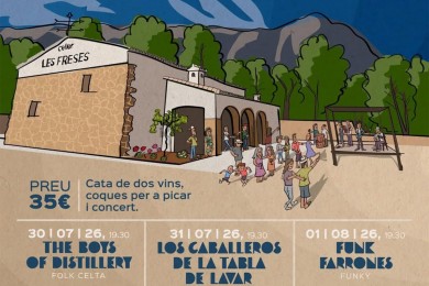 El verano suena entre viñedos: Les Freses vuelve con una nueva edición de 'Música entre vinyes a poqueta nit'