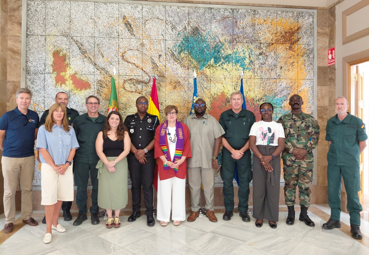 Recepción de la delegación de Policía de Ghana. 