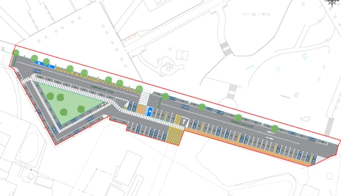 Simulación de cómo quedará la calle ya reurbanizada. - Simulación de cómo quedará la calle ya reurbanizada.