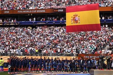 Los valencianos Spanish Brass tras su actuación en la final del Mundial: 