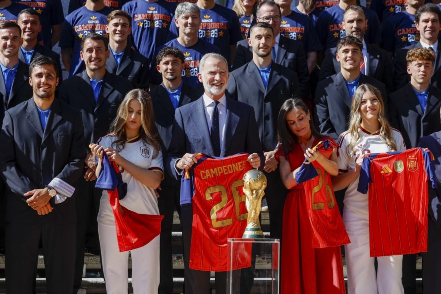 La selección inicia en la Zarzuela las celebraciones oficiales de la Copa del Mundo