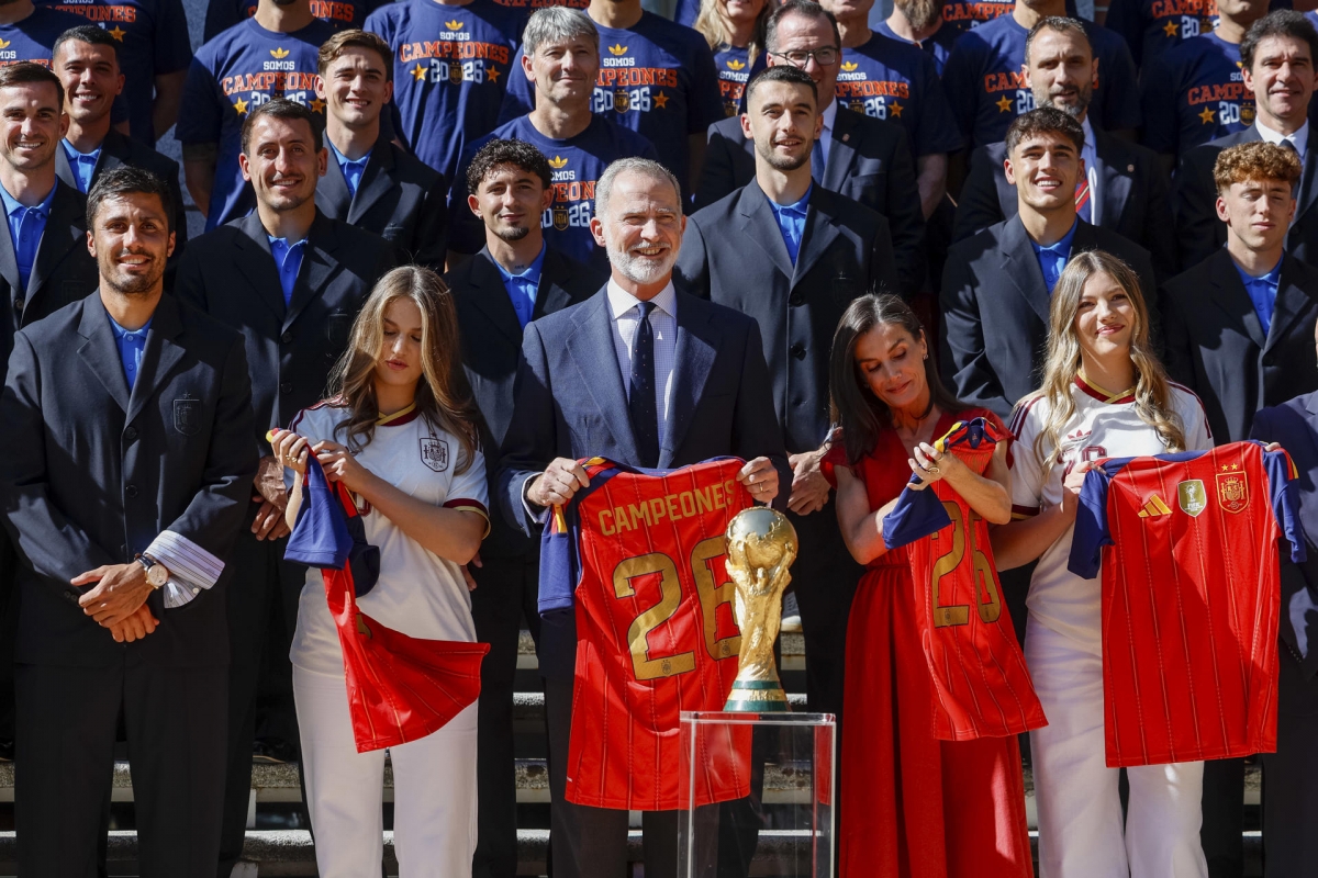 La selección inicia en la Zarzuela las celebraciones oficiales de la Copa del Mundo