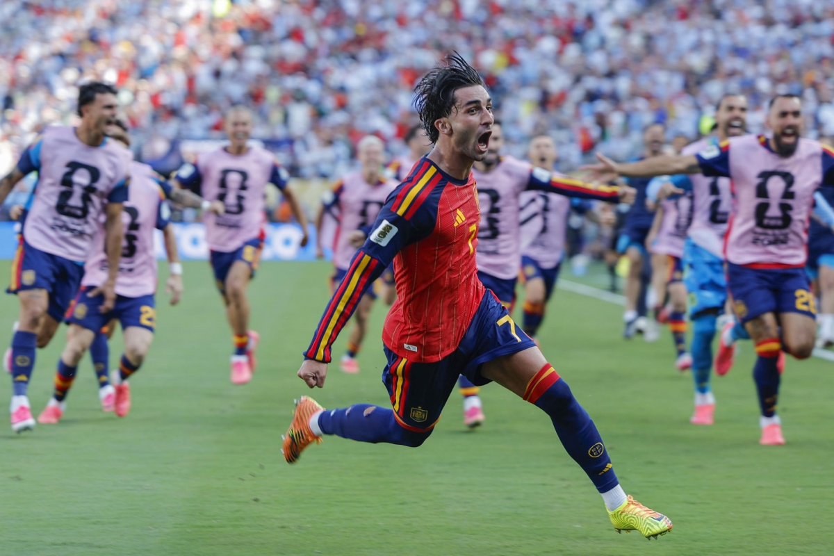 Ferran Torres celebra el gol en la final del Mundial 2026. - Foto: EFE/ LAVANDEIRA JR Ferran Torres celebra el gol en la final del Mundial 2026.