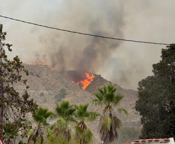 Cuatro helicópteros y las brigadas se movilizan en La Pinilla (Fuente Álamo) por un incendio forestal