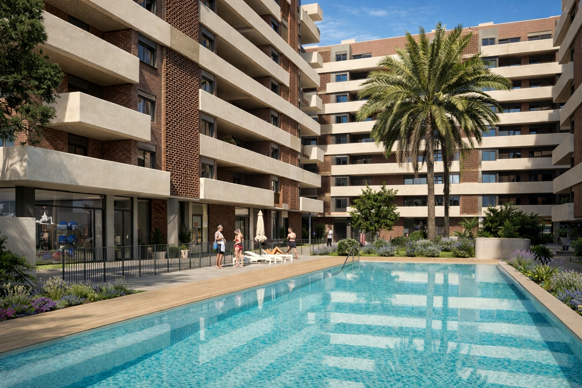 Zonas comunes en Amarre Residencial.