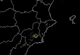 Las tormentas y los reventones térmicos golpean Mazarrón, Espinardo y Lorca