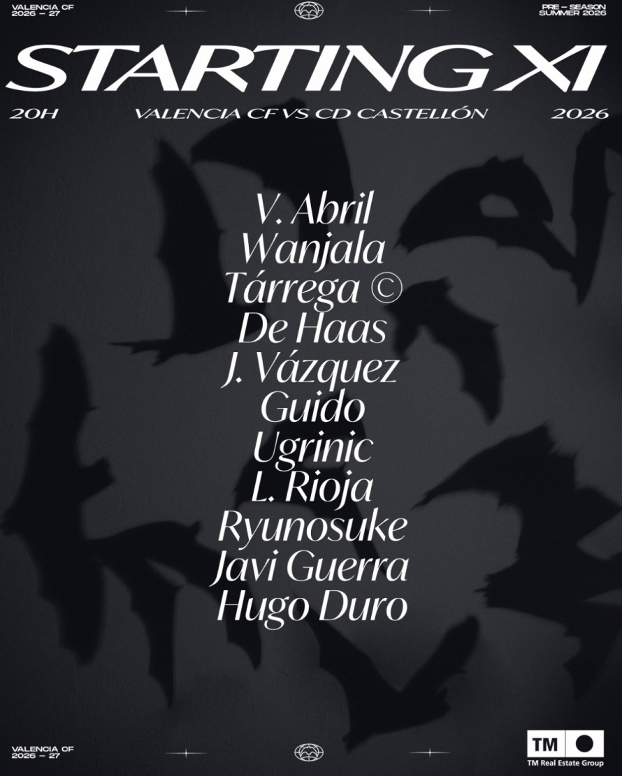 El once del Valencia CF para enfrentarse al CD Castellón