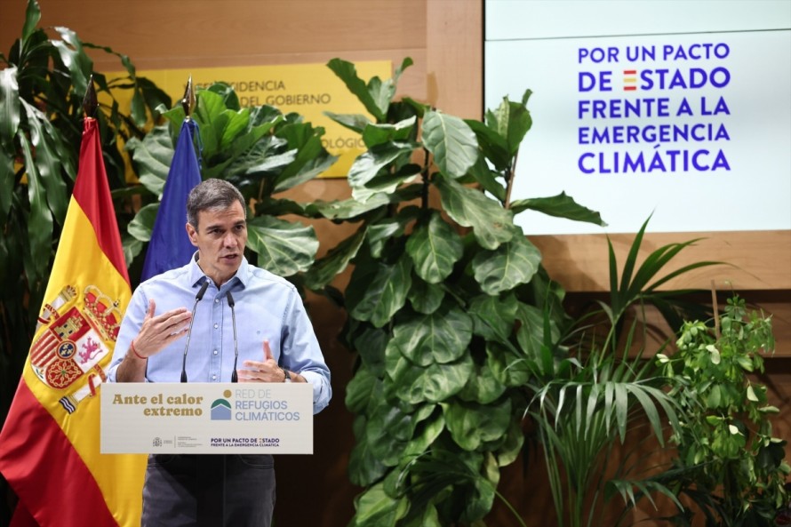 Sánchez presenta la Red de Refugios Climáticos e insiste en un Pacto de Estado: 
