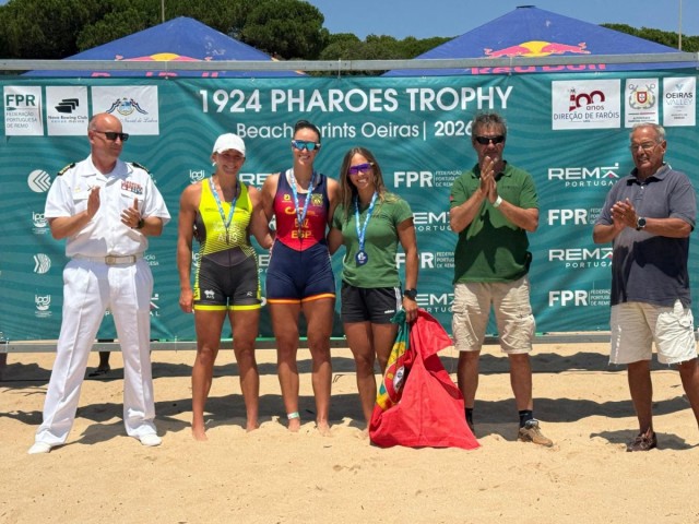 Repóquer del beach sprint español en el 1924 Pharoes Trophy de Portugal