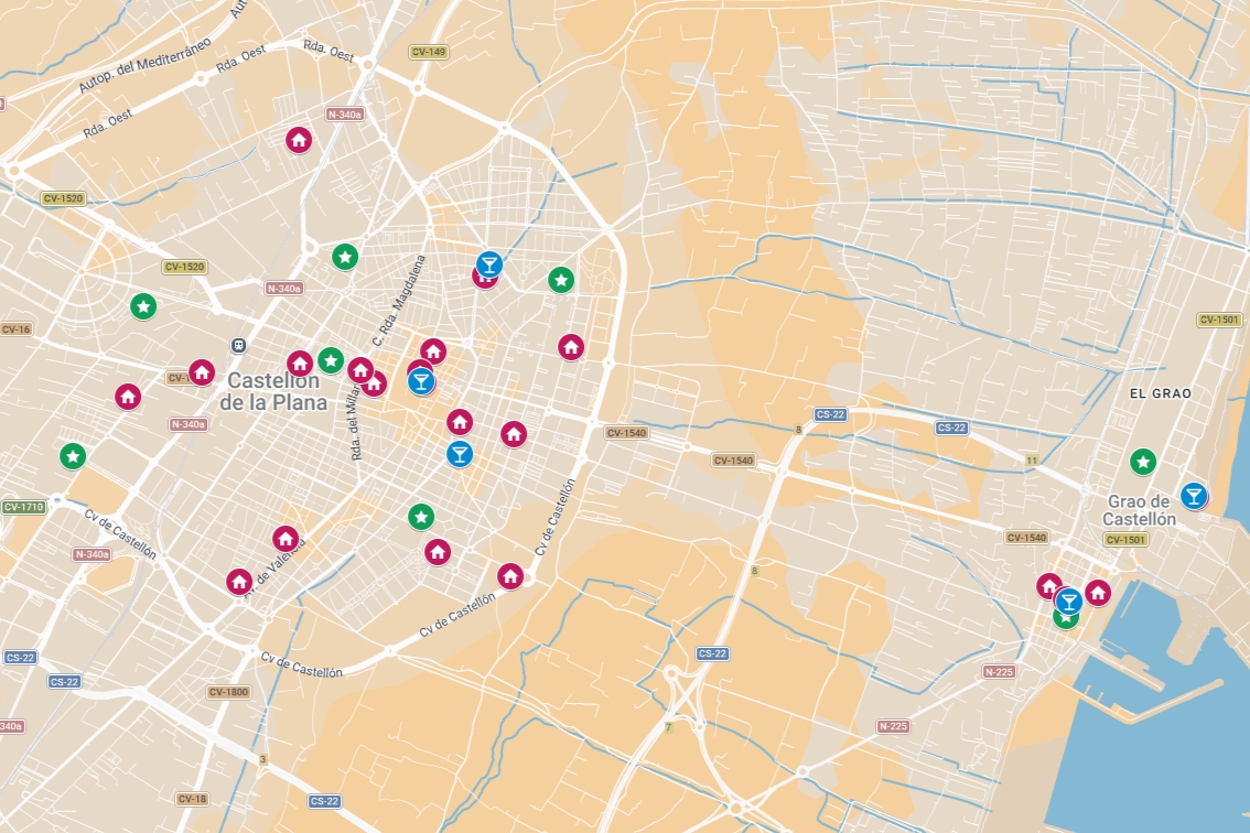 El mapa interactivo habilitado en la página web del Ayuntamiento muestra la ubicación y el horario de los refugios.