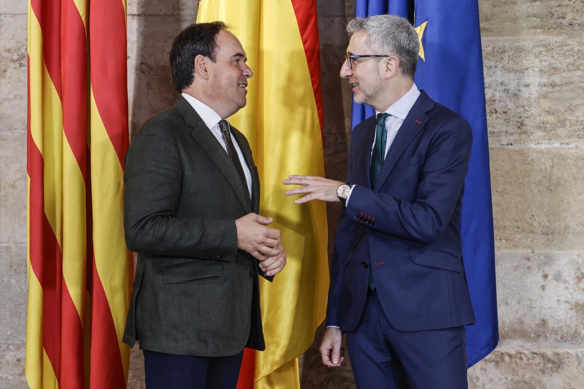 Pérez Llorca y Arcadi España, en la reunión mantenida semanas atrás.