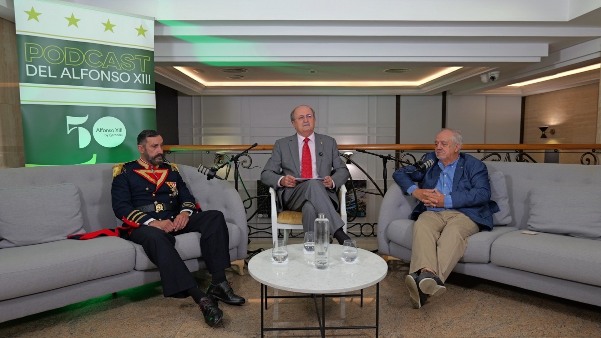 Un momento de la entrevista a Diego Quevedo durante la grabación de los Podcasts del Alfonso XIII dedicado a Isaac Peral