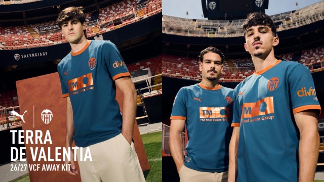 El Valencia CF presenta la segunda equipación 2026/27