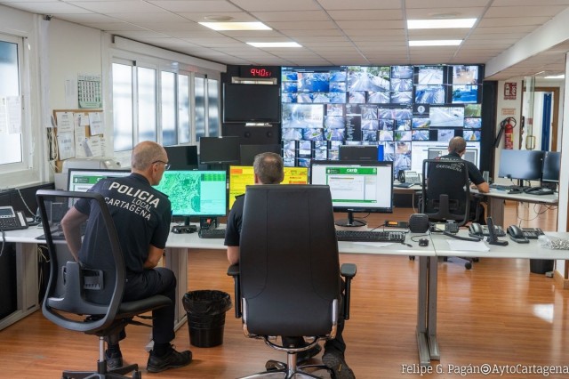Cartagena supera las 300 cámaras de videovigilancia y ampliará la red hasta las 400