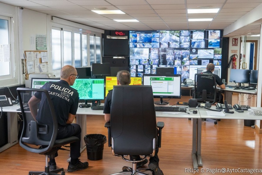 Cartagena supera las 300 cámaras de videovigilancia y ampliará la red hasta las 400