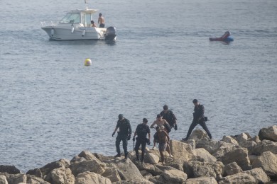 Las barreras de contención instaladas por el Gobierno en Ceuta ya están 