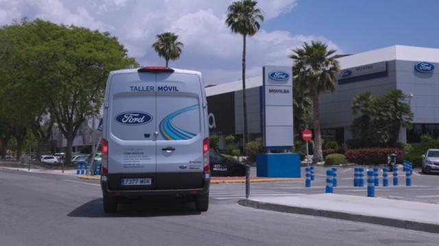 El taller móvil de Ford Pro maximiza la productividad de la empresa Malcop