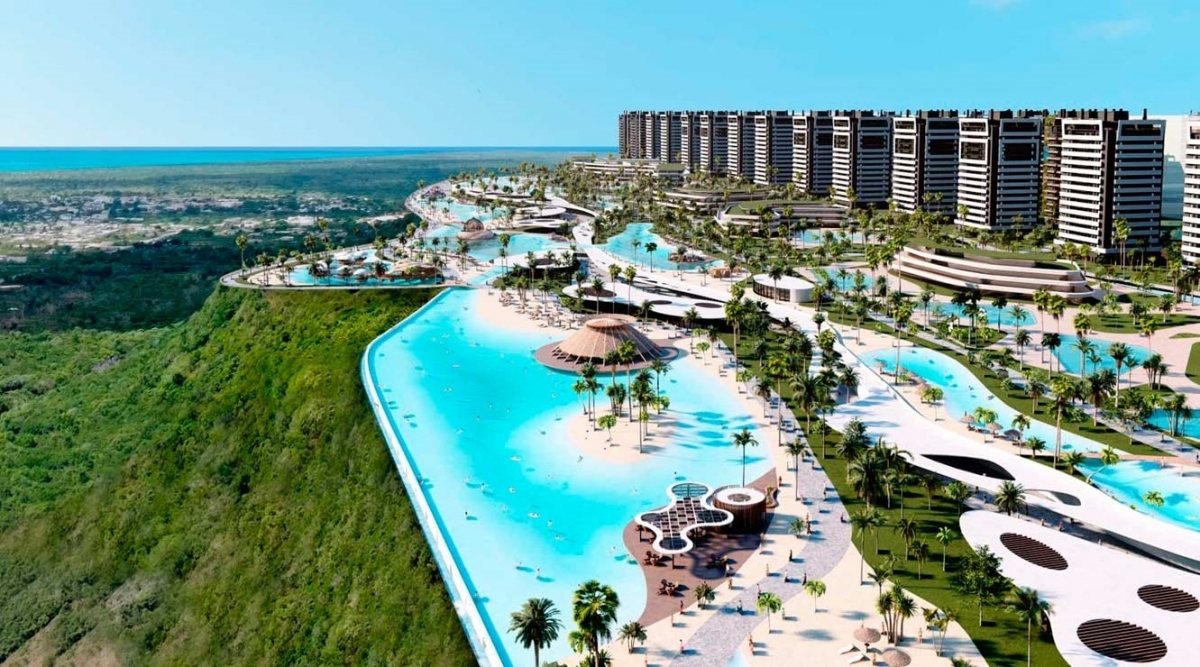 Vista aérea de Larimar City & Resort.