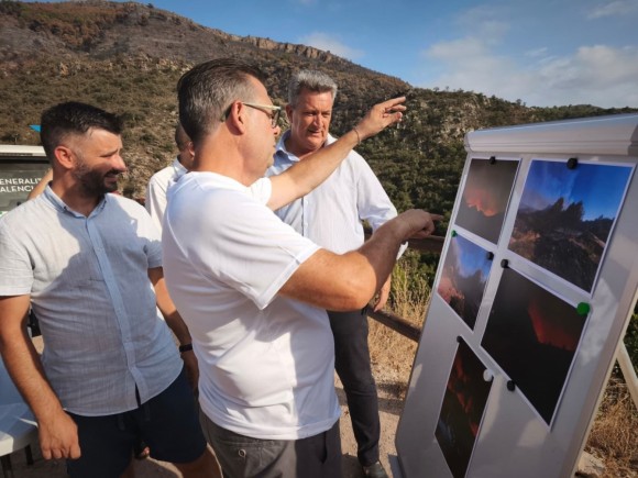 La Generalitat coordina con los municipios un plan de recuperación del entorno de la Serra d'Espadà tras el incendio