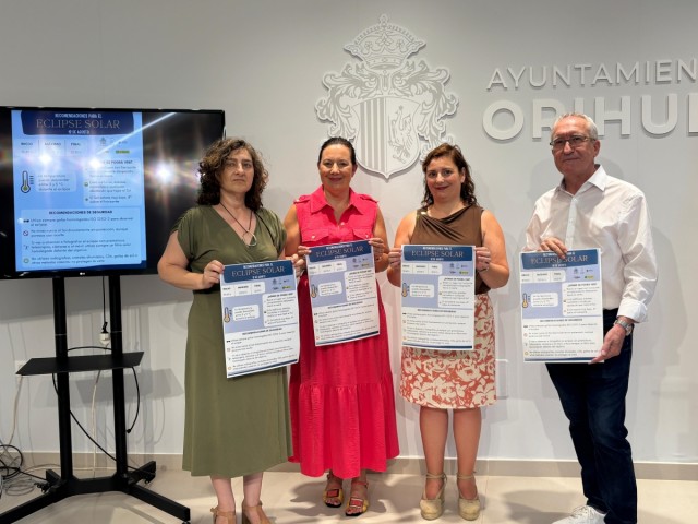 Orihuela recomienda observar el eclipse solar con protección homologada y planificar desplazamientos