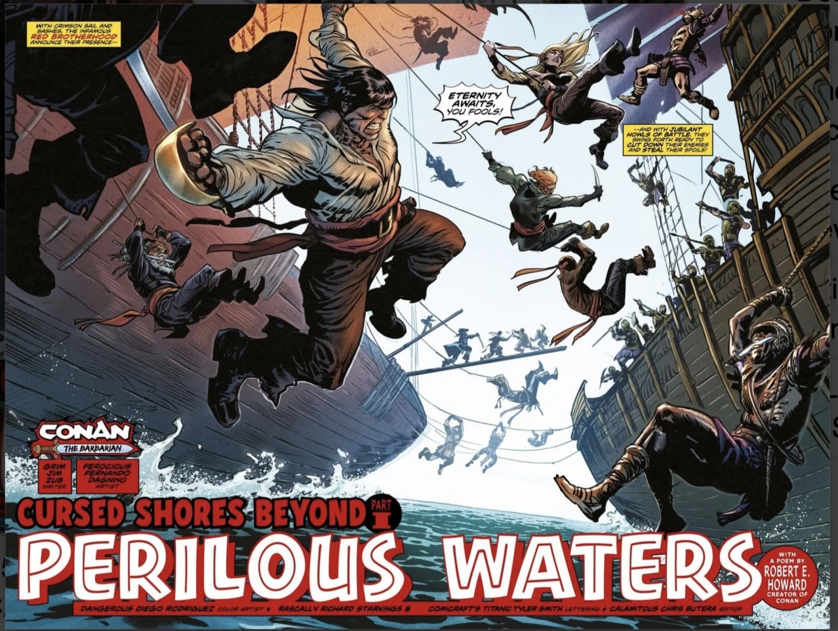 El talento murciano conquista Cimeria: Dagnino ilustra 'Aguas peligrosas' de Conan el Bárbaro