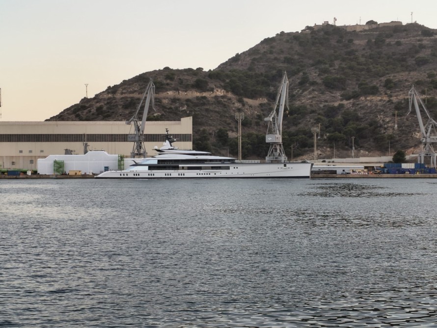 El superyate Bravo Eugenia vuelve a Cartagena para pasar revisión en Navantia Yachts