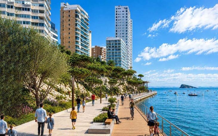 La Generalitat plantea un paseo marítimo en Benidorm que 'salvaría' a las torres de Punta Llisera de la demolición