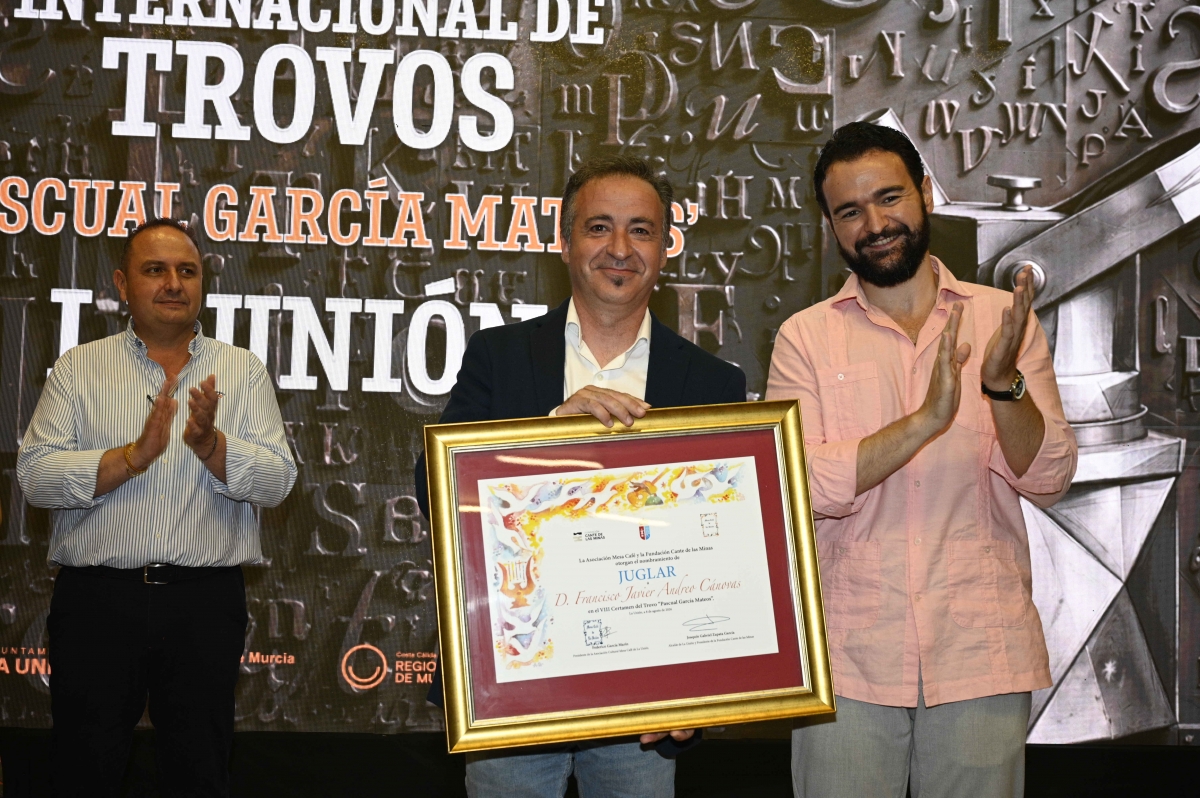 Francisco Javier Andreo y Joaquín Zapata. - Foto: CANTE DE LAS MINAS Francisco Javier Andreo y Joaquín Zapata.