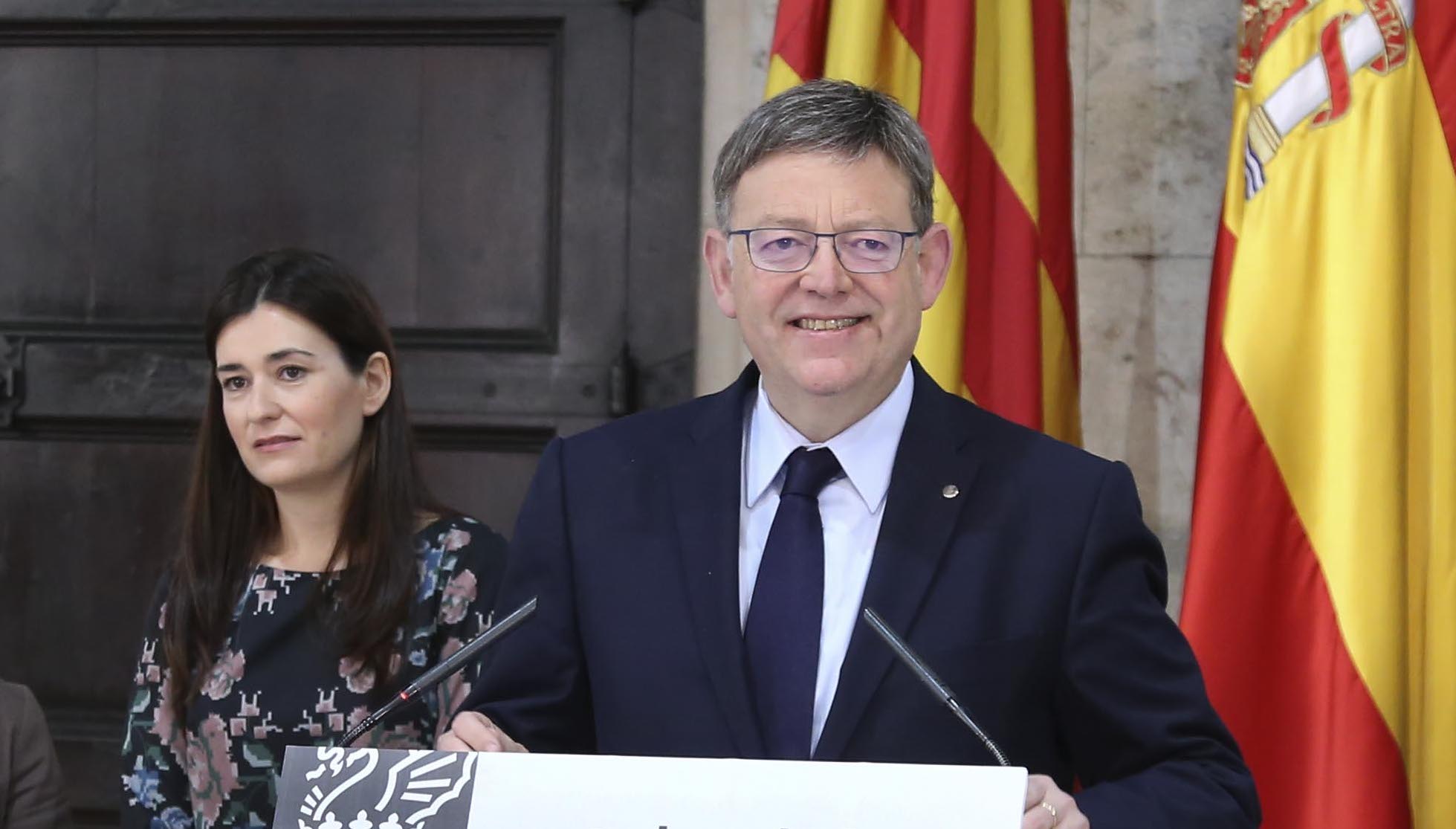 La consellera de Sanidad, Carmen Montón, y el president Ximo Puig. GVA - 