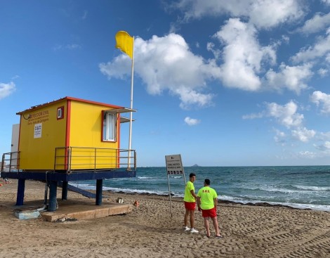 Piden precaución con el baño en 14 playas de Águilas, Cartagena y San Javier