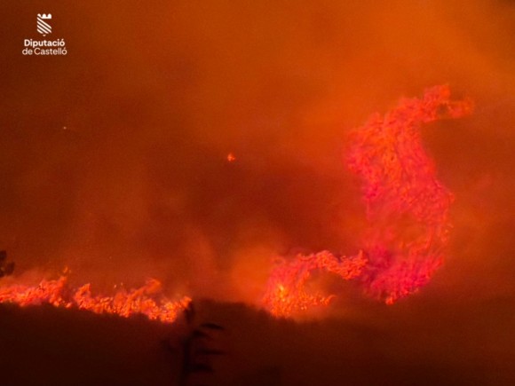 Los bomberos dan por extinguido el incendio forestal de Sierra Engarcerán