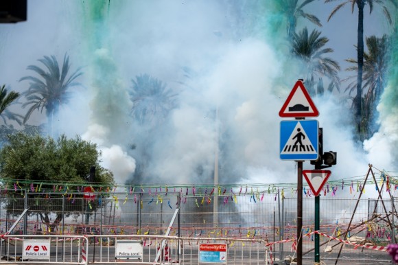 El Racó Elche Plaza y la mascletà del 12 de agosto, en imágenes