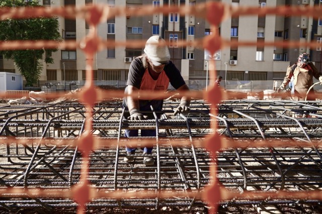 La producción del sector de la construcción cae un 8,5% en junio y suma seis meses de retrocesos