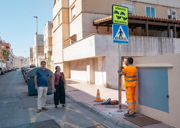 Cerca de 3 kilómetros y cinco tótems informativos: Castelló inicia los trabajos del nuevo Camino Escolar del CEIP El Pinar