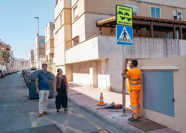 Cerca de 3 kilómetros y cinco tótems informativos: Castelló inicia los trabajos del nuevo Camino Escolar del CEIP El Pinar