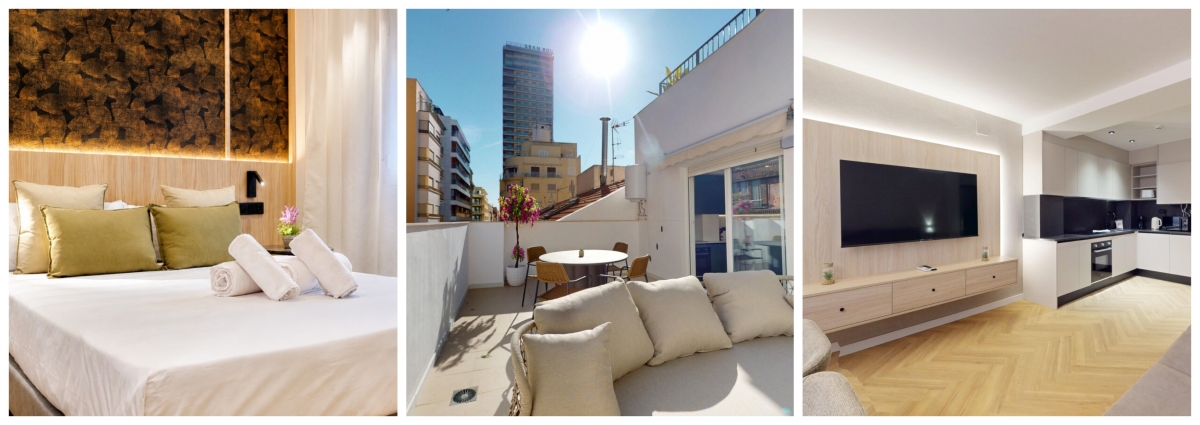 Tres de los espacios del nuevo bloque turístico de MyFlats. - Tres de los espacios del nuevo bloque turístico de MyFlats.