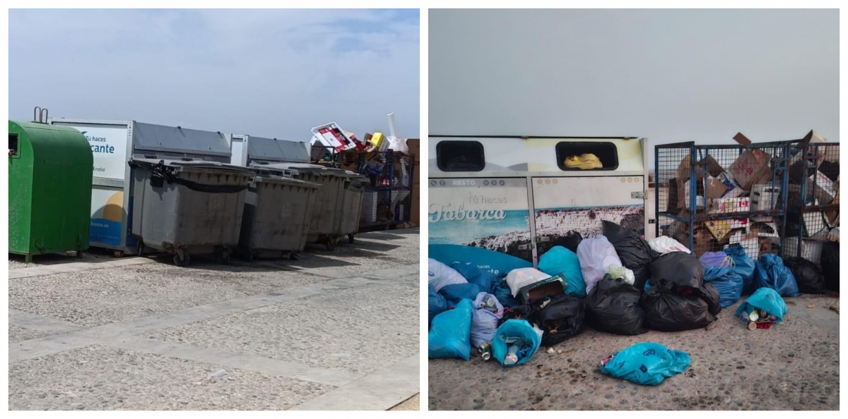 El estado de los contenedores en la isla.