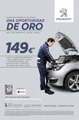 El mantenimiento del vehículo se convierte en una oportunidad de Oro en los Servicios Oficiales Peugeot
