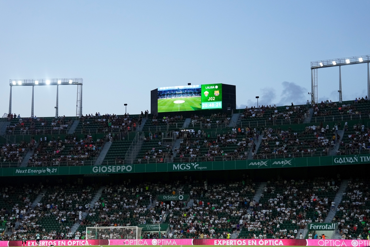 Detalle de las gradas en el Elche CF-FC Barcelona